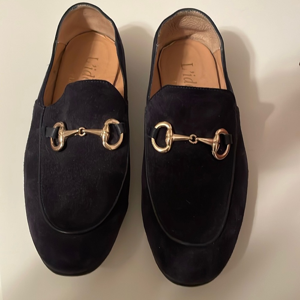 Lori L’idea Navy Suede Loafers 39.5
